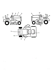 Decals parts for Craftsman Front-Engine Lawn Tractor 917270531 from AppliancePartsPros.com