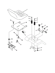 Seat Assembly parts for Craftsman Front-Engine Lawn Tractor 917270533 from AppliancePartsPros.com