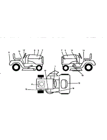 Decals parts for Craftsman Front-Engine Lawn Tractor 917270610 from AppliancePartsPros.com