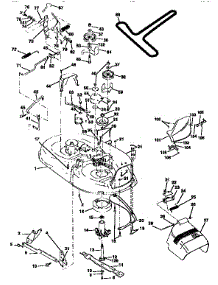 Mower Deck parts for Craftsman Front-Engine Lawn Tractor 917270610 from AppliancePartsPros.com