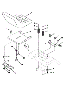 Seat Assembly parts for Craftsman Front-Engine Lawn Tractor 917270611 from AppliancePartsPros.com