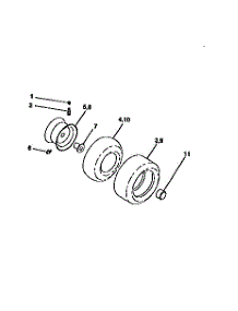Wheels And Tires parts for Craftsman Front-Engine Lawn Tractor 917270611 from AppliancePartsPros.com