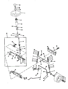 Steering Assembly parts for Craftsman Front-Engine Lawn Tractor 917270612 from AppliancePartsPros.com