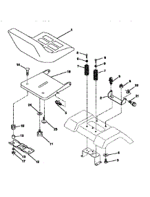 Seat Assembly parts for Craftsman Front-Engine Lawn Tractor 917270612 from AppliancePartsPros.com