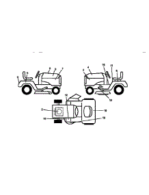 Decals parts for Craftsman Front-Engine Lawn Tractor 917270612 from AppliancePartsPros.com