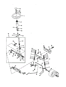 Steering Assembly parts for Craftsman Front-Engine Lawn Tractor 917270613 from AppliancePartsPros.com
