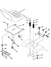 Seat Assembly parts for Craftsman Front-Engine Lawn Tractor 917270620 from AppliancePartsPros.com