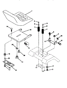Seat Assembly parts for Craftsman Front-Engine Lawn Tractor 917270621 from AppliancePartsPros.com