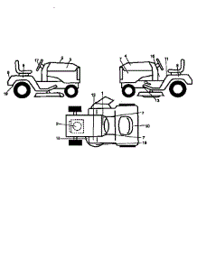 Decals parts for Craftsman Front-Engine Lawn Tractor 917270621 from AppliancePartsPros.com