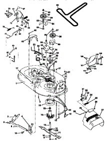 Mower Deck parts for Craftsman Front-Engine Lawn Tractor 917270621 from AppliancePartsPros.com
