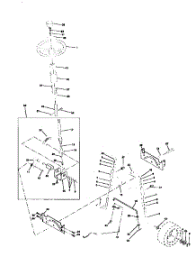 Steering Assembly parts for Craftsman Front-Engine Lawn Tractor 917270622 from AppliancePartsPros.com
