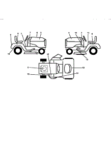 Decals parts for Craftsman Front-Engine Lawn Tractor 917270622 from AppliancePartsPros.com