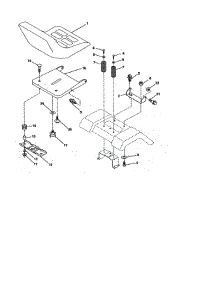 Seat Assembly parts for Craftsman Front-Engine Lawn Tractor 917270623 from AppliancePartsPros.com