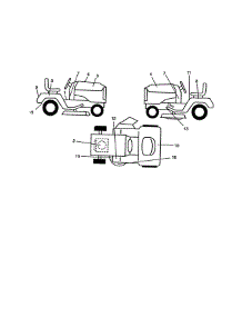 Decals parts for Craftsman Front-Engine Lawn Tractor 917270623 from AppliancePartsPros.com