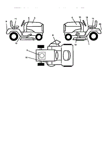 Decals parts for Craftsman Front-Engine Lawn Tractor 917270630 from AppliancePartsPros.com
