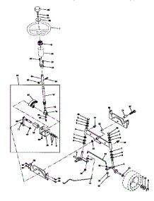 Steering Assembly parts for Craftsman Front-Engine Lawn Tractor 917270631 from AppliancePartsPros.com