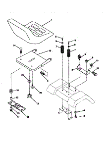 Seat Assembly parts for Craftsman Front-Engine Lawn Tractor 917270631 from AppliancePartsPros.com