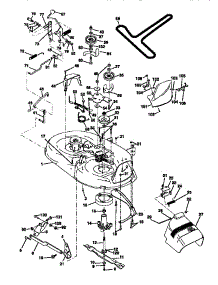 Mower Deck parts for Craftsman Front-Engine Lawn Tractor 917270631 from AppliancePartsPros.com