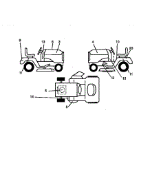 Decals parts for Craftsman Front-Engine Lawn Tractor 917270632 from AppliancePartsPros.com