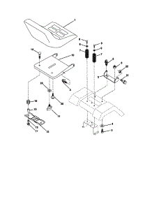 Seat Assembly parts for Craftsman Front-Engine Lawn Tractor 917270633 from AppliancePartsPros.com