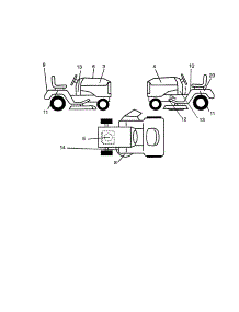 Decals parts for Craftsman Front-Engine Lawn Tractor 917270633 from AppliancePartsPros.com