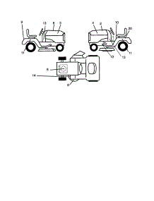 Decals parts for Craftsman Front-Engine Lawn Tractor 917270650 from AppliancePartsPros.com