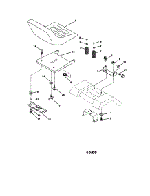 Seat Assembly parts for Craftsman Front-Engine Lawn Tractor 917270653 from AppliancePartsPros.com