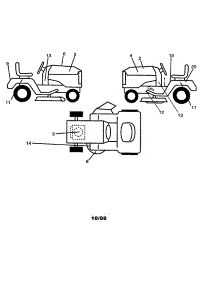 Decals parts for Craftsman Front-Engine Lawn Tractor 917270653 from AppliancePartsPros.com