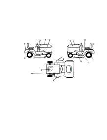 Decals parts for Craftsman Front-Engine Lawn Tractor 917270654 from AppliancePartsPros.com