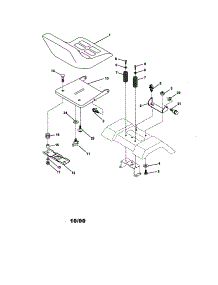 Seat Assembly parts for Craftsman Front-Engine Lawn Tractor 917270670 from AppliancePartsPros.com