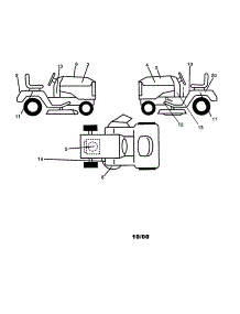 Decals parts for Craftsman Front-Engine Lawn Tractor 917270670 from AppliancePartsPros.com