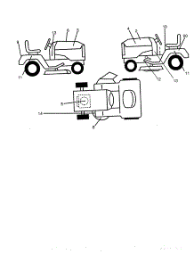 Decals parts for Craftsman Front-Engine Lawn Tractor 917270671 from AppliancePartsPros.com