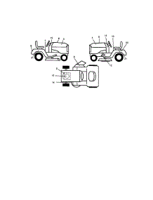 Decals parts for Craftsman Front-Engine Lawn Tractor 917270680 from AppliancePartsPros.com