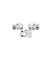 Decals parts for Craftsman Front-Engine Lawn Tractor 917270682 from AppliancePartsPros.com