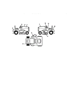 Decals parts for Craftsman Front-Engine Lawn Tractor 917270710 from AppliancePartsPros.com