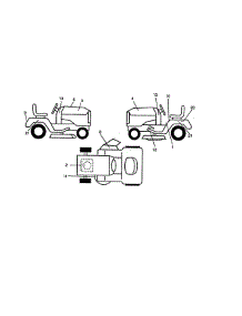 Decals parts for Craftsman Front-Engine Lawn Tractor 917270711 from AppliancePartsPros.com
