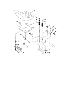 Seat Assembly parts for Craftsman Front-Engine Lawn Tractor 917270712 from AppliancePartsPros.com