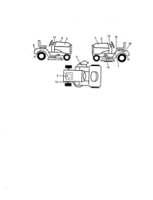Decals parts for Craftsman Front-Engine Lawn Tractor 917270712 from AppliancePartsPros.com