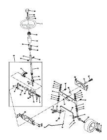 Steering Assembly parts for Craftsman Front-Engine Lawn Tractor 917270720 from AppliancePartsPros.com