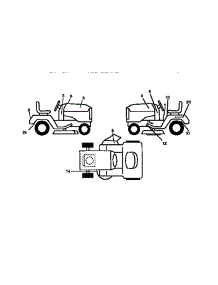 Decals parts for Craftsman Front-Engine Lawn Tractor 917270720 from AppliancePartsPros.com