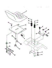 Seat Assembly parts for Craftsman Front-Engine Lawn Tractor 917270722 from AppliancePartsPros.com