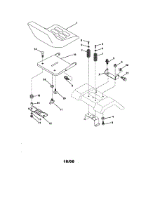 Seat Assembly parts for Craftsman Front-Engine Lawn Tractor 917270730 from AppliancePartsPros.com
