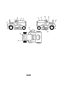 Decals parts for Craftsman Front-Engine Lawn Tractor 917270730 from AppliancePartsPros.com