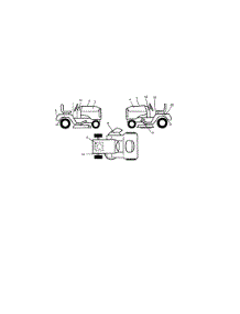 Decals parts for Craftsman Front-Engine Lawn Tractor 917270731 from AppliancePartsPros.com