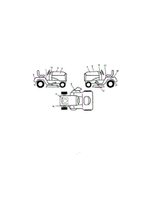 Decals parts for Craftsman Front-Engine Lawn Tractor 917270732 from AppliancePartsPros.com