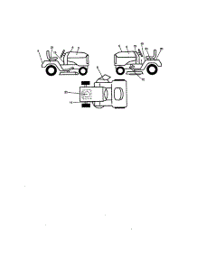 Decals parts for Craftsman Front-Engine Lawn Tractor 917270740 from AppliancePartsPros.com