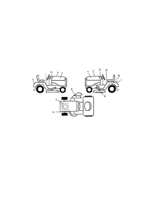 Decals parts for Craftsman Front-Engine Lawn Tractor 917270752 from AppliancePartsPros.com