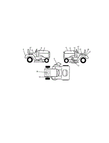 Decals parts for Craftsman Front-Engine Lawn Tractor 917270760 from AppliancePartsPros.com