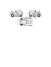 Decals parts for Craftsman Front-Engine Lawn Tractor 917270770 from AppliancePartsPros.com