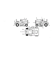 Decals parts for Craftsman Front-Engine Lawn Tractor 917270771 from AppliancePartsPros.com